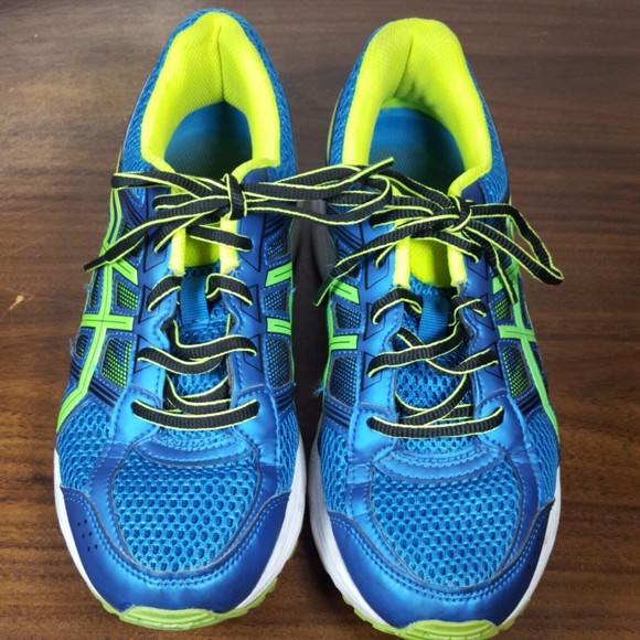 Asics Gel Contend 4 Athletic Running Shoe Womens Size 7 C707N  Blue Green White - Picture 3 of 9